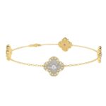 14K YELLOW GOLD 3/4CT ROUND DIAMOND LADIES BRACELET - Image 2