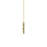 14K YELLOW GOLD 3/8CT ROUND/BAGUETTE/PINK SAPPHIRE DIAMOND LADIES NECKLACE (EMERALD DIAMOND 1/3CT) - Image 2