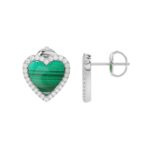 18K WHITE GOLD 1/3CT ROUND DIAMOND LADIES EARRINGS - Image 2