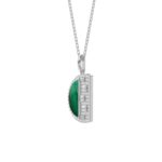 18K WHITE GOLD 3/8CT ROUND DIAMOND LADIES PENDANT - Image 3