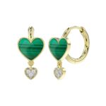 18K YELLOW GOLD 1/10CT ROUND DIAMOND LADIES EARRINGS - Image 3