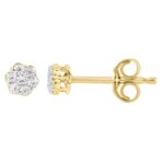 18K YELLOW GOLD 1/3CT ROUND DIAMOND LADIES EARRINGS - Image 2