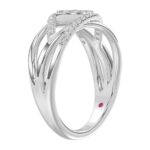 18K WHITE GOLD 1/4CT ROUND DIAMOND LADIES RING - Image 4