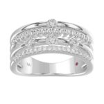18K WHITE GOLD 1/6CT ROUND DIAMOND LADIES RING