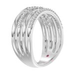 18K WHITE GOLD 1/6CT ROUND DIAMOND LADIES RING - Image 4