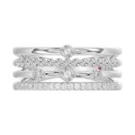 18K WHITE GOLD 1/6CT ROUND DIAMOND LADIES RING - Image 5