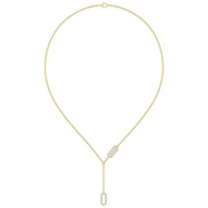 18K YELLOW GOLD 1/3CT ROUND DIAMOND LADIES NECKLACE