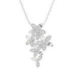 18K WHITE GOLD 1/2CT ROUND DIAMOND LADIES PENDANT WITH CHAIN