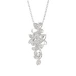 18K WHITE GOLD 1/2CT ROUND DIAMOND LADIES PENDANT WITH CHAIN - Image 2
