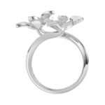 18K WHITE GOLD 1/2CT ROUND DIAMOND LADIES RING - Image 2
