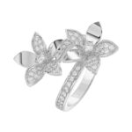 18K WHITE GOLD 1/2CT ROUND DIAMOND LADIES RING - Image 3