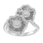 18K WHITE GOLD 1/2CT ROUND DIAMOND LADIES RING - Image 2