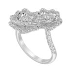 18K WHITE GOLD 1/2CT ROUND DIAMOND LADIES RING - Image 3