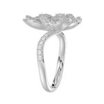 18K WHITE GOLD 1/2CT ROUND DIAMOND LADIES RING - Image 4