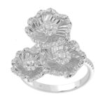 18K WHITE GOLD 1/2CT ROUND DIAMOND LADIES RING - Image 2