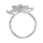 18K WHITE GOLD 1/2CT ROUND DIAMOND LADIES RING - Image 3