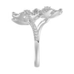 18K WHITE GOLD 1/2CT ROUND DIAMOND LADIES RING - Image 4