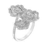 18K WHITE GOLD 1/2CT ROUND DIAMOND LADIES RING - Image 6