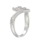 18K WHITE GOLD 1/2CT ROUND DIAMOND LADIES RING - Image 3