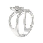 18K WHITE GOLD 1/2CT ROUND DIAMOND LADIES RING - Image 3