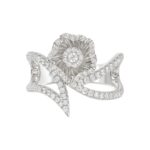 18K WHITE GOLD 1/2CT ROUND DIAMOND LADIES RING - Image 6