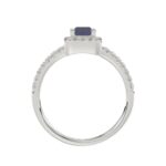 18K WHITE GOLD 1/2CT ROUND/ONYX DIAMOND LADIES RING(COLOR STONE ONYX DIAMOND 4 1/2CT) - Image 3