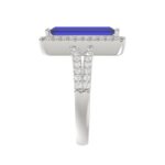 18K WHITE GOLD 1/2CT ROUND/ONYX DIAMOND LADIES RING(COLOR STONE ONYX DIAMOND 4 1/2CT) - Image 4