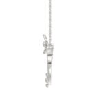 18K WHITE GOLD 1/3CT ROUND DIAMOND LADIES PENDANT WITH CHAIN - Image 3