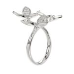 18K WHITE GOLD 1/3CT ROUND DIAMOND LADIES RING - Image 3