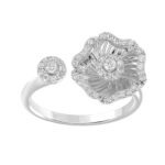 18K WHITE GOLD 1/4CT ROUND DIAMOND LADIES RING - Image 2
