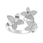 18K WHITE GOLD 1/4CT ROUND DIAMOND LADIES RING - Image 2