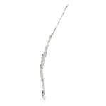 18K WHITE GOLD 11 3/4CT ROUND/PEAR/MARQUISE DIAMOND LADIES NECKLACE(COLOR STONE GREEN EMERALD PEAR DIAMOND 4 1/6CT/MARQUISE DIAMOND 3 5/8CT) - Image 2