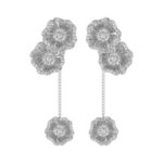 18K WHITE GOLD 1CT ROUND DIAMOND LADIES EARRINGS