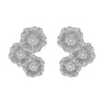 18K WHITE GOLD 1CT ROUND DIAMOND LADIES EARRINGS