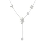 18K WHITE GOLD 1CT ROUND DIAMOND LADIES NECKLACE - Image 2