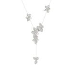 18K WHITE GOLD 1CT ROUND DIAMOND LADIES NECKLACE - Image 2