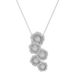 18K WHITE GOLD 1CT ROUND DIAMOND LADIES PENDANT WITH CHAIN