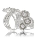 18K WHITE GOLD 1CT ROUND DIAMOND LADIES RING