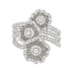 18K WHITE GOLD 1CT ROUND DIAMOND LADIES RING - Image 6