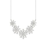 18K WHITE GOLD 2 1/4CT ROUND DIAMOND LADIES NECKLACE - Image 2