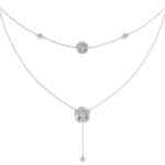 18K WHITE GOLD 3/4CT ROUND DIAMOND LADIES NECKLACE