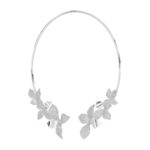 18K WHITE GOLD 4 7/8CT ROUND DIAMOND LADIES NECKLACE - Image 2