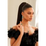 18K WHITE GOLD 4 7/8CT ROUND/EMERALD/ONYX DIAMOND LADIES NECKLACE WITH CHAIN(COLOR STONE EMERALD DIAMOND 4 1/2CT) - Image 7