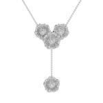 18K WHITE GOLD 5/8CT ROUND DIAMOND LADIES NECKLACE