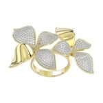 18K YELLOW GOLD 1 1/2CT ROUND DIAMOND LADIES RING