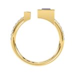 18K YELLOW GOLD 1 7/8CT ROUND/ONYX DIAMOND LADIES RING(COLOR STONE BLUE ONYX DIAMOND 1 5/8CT) - Image 3