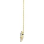 18K YELLOW GOLD 1/2CT ROUND DIAMOND LADIES NECKLACE - Image 3