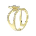 18K YELLOW GOLD 1/2CT ROUND DIAMOND LADIES RING - Image 3
