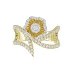 18K YELLOW GOLD 1/2CT ROUND DIAMOND LADIES RING - Image 6