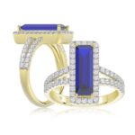 18K YELLOW GOLD 1/2CT ROUND/ONYX DIAMOND LADIES RING(COLOR STONE ONYX DIAMOND 4 1/2CT)